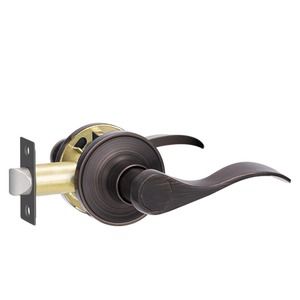 Door Handle, Oil Rubbed Bronze Reversible Door Lever for Interior Door Set of 3